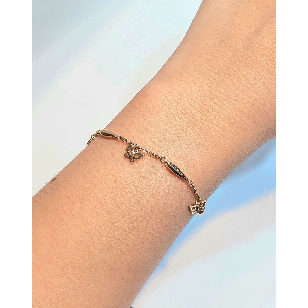 Gelang Rantai Emas Model Butterfly 2.52 Gram 700 16k (RH430)