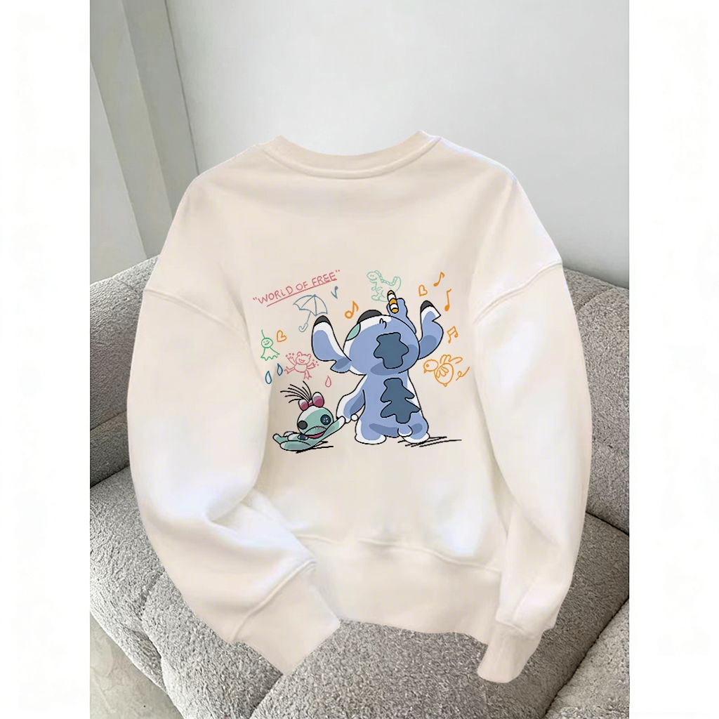 [COD] Fastfash Crewneck Sweater pria dan wanita Lengan Panjang Lengan Panjang Oversize Boneka Emas K