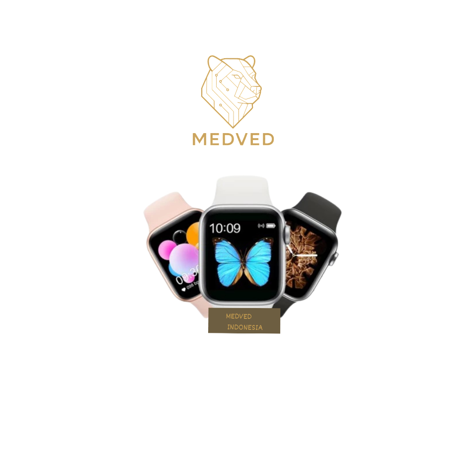 MEDVED Jam Tangan SmartWatch Bracelet T500 Plus Bluetooth Connectivity Android IOS Heart Rate Sport 