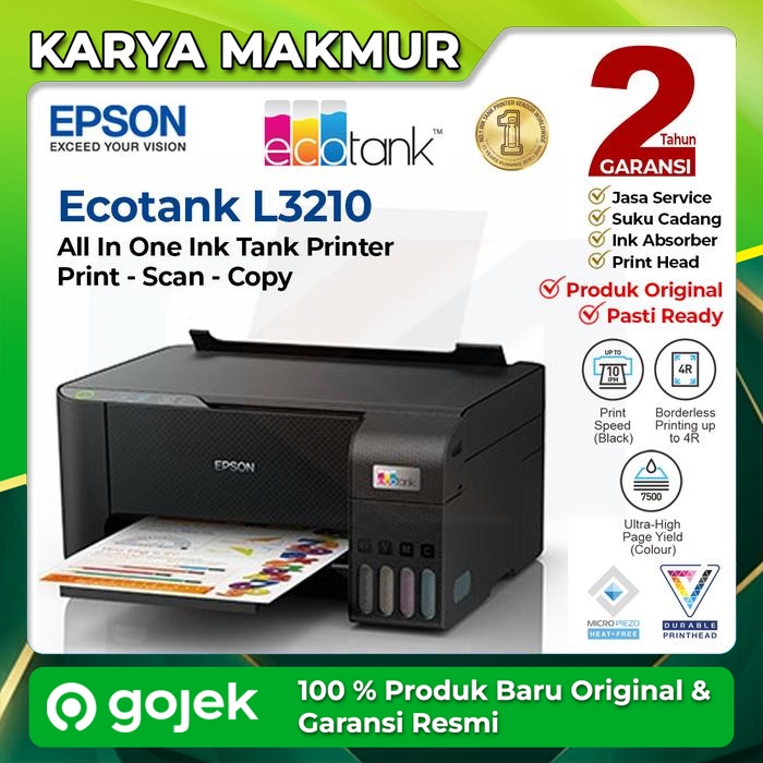 Epson L3210 &  L3211 All in One Ink Tank Printer