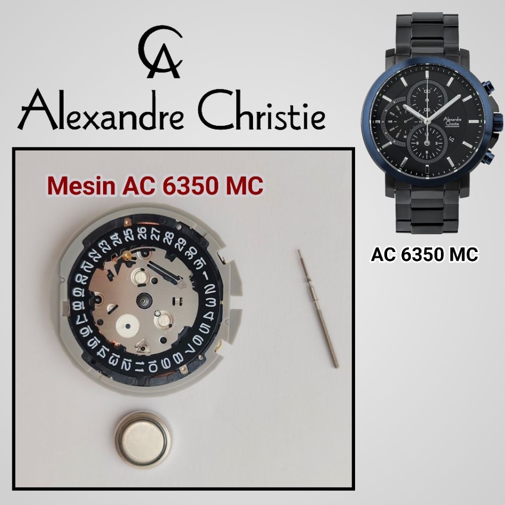 Mesin Jam Tangan Alexandre Christie AC 6350 MC