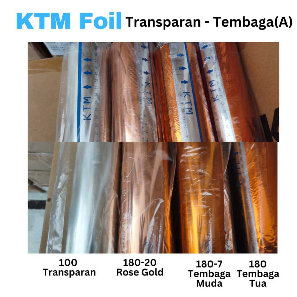 Hot Stamping Foil KTM Rose Gold, Transparan, Tembaga