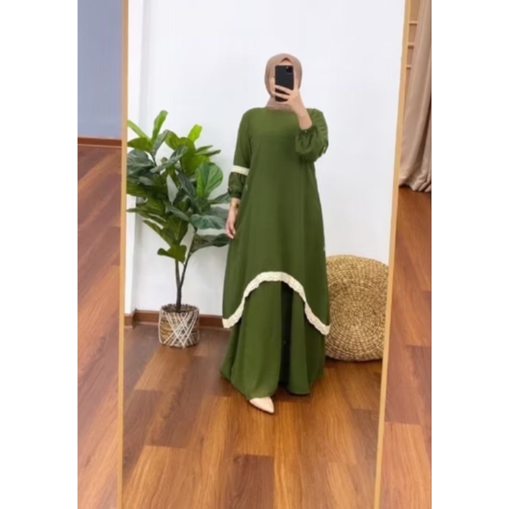 PRELOVED DRESS RAYA BORDIR MERK EFER / GAMIS CERUTY