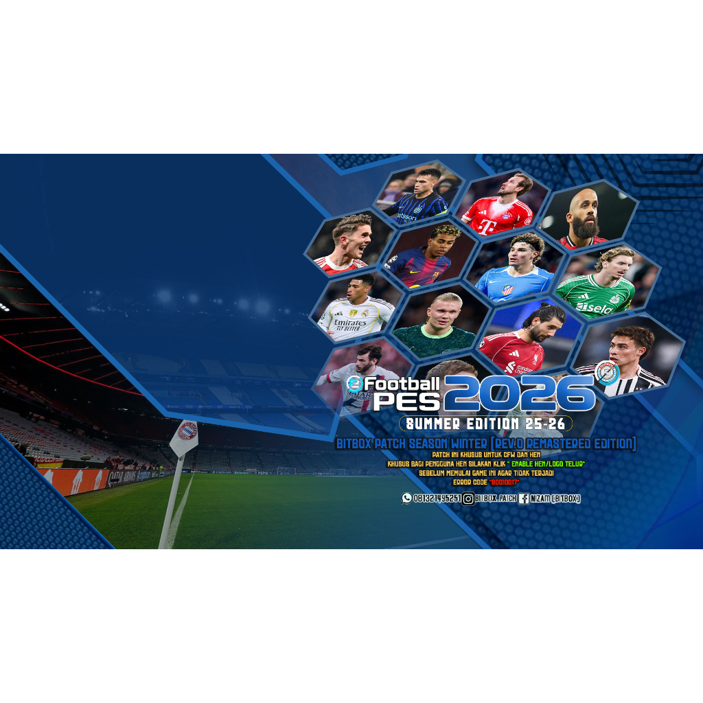 eFootball PES Bitbox Patch Winter PS3 / Bitbox Patch PS3 season 2025-2026