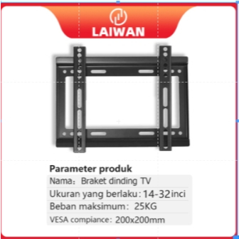 LAIWAN Bracket TV Dudukan Smart TV LED TV Yang Dapat Disesuaikan[14 inch-60 inch]