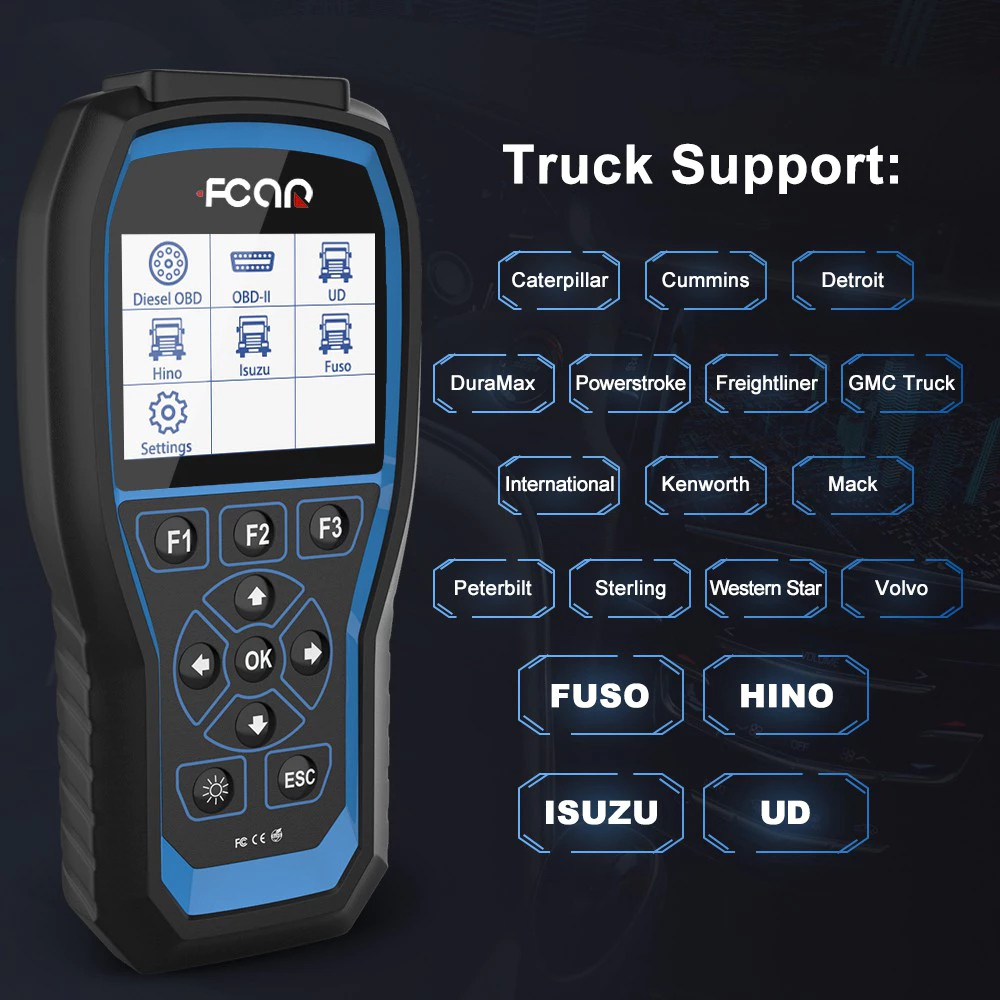 Fcar F506 Pro Obd2 Scanner Truk Diesel Regenerasi Dpf Reset Oli, 2 In 1 Car Automotive Truck