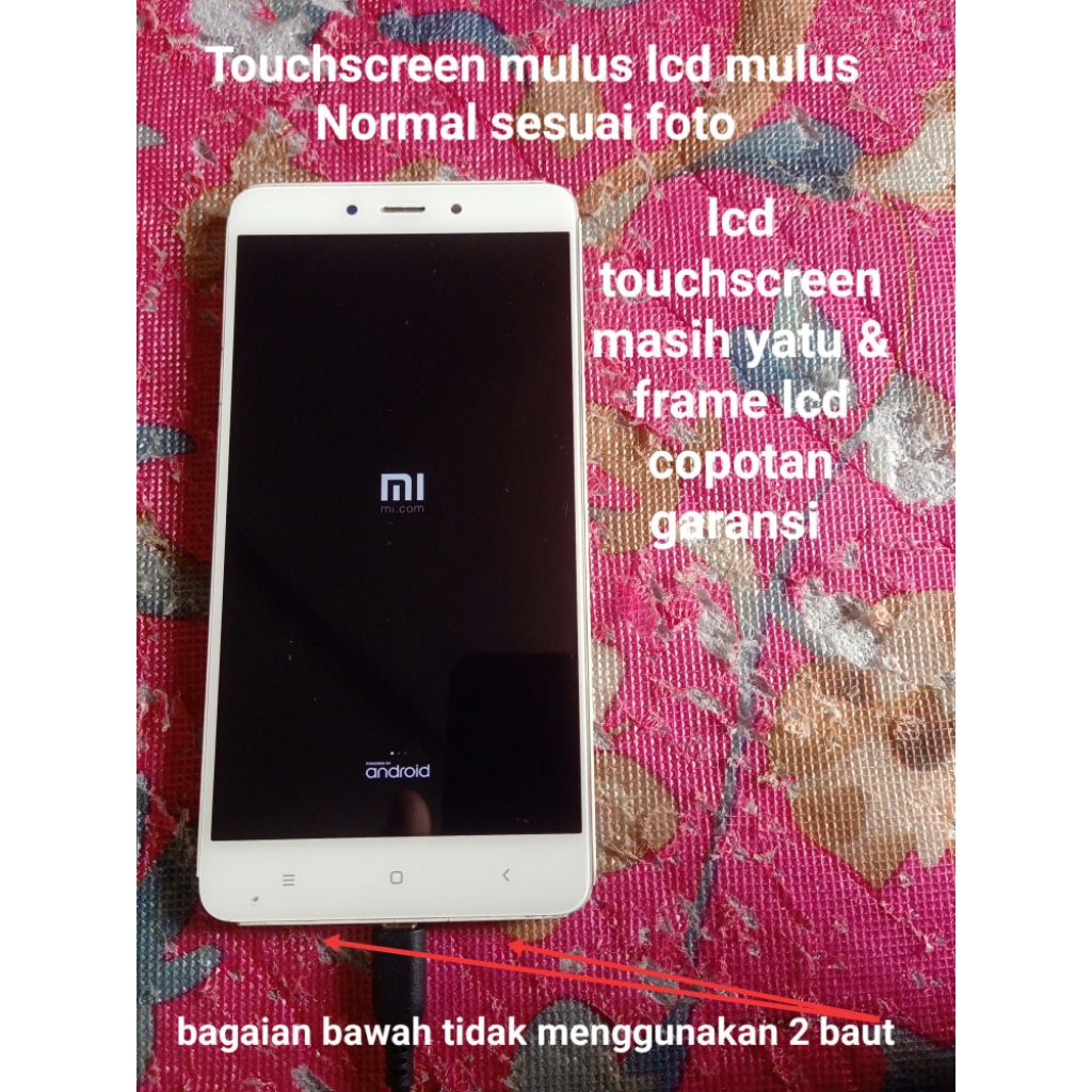 Lcd touchscreen fullset Redmi note 4x mediatek non baut bawah Second Original Copotan normal sesuai 