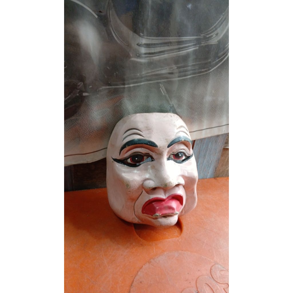 Topeng kayu 155rb jadul antik vintage lawas kuno display