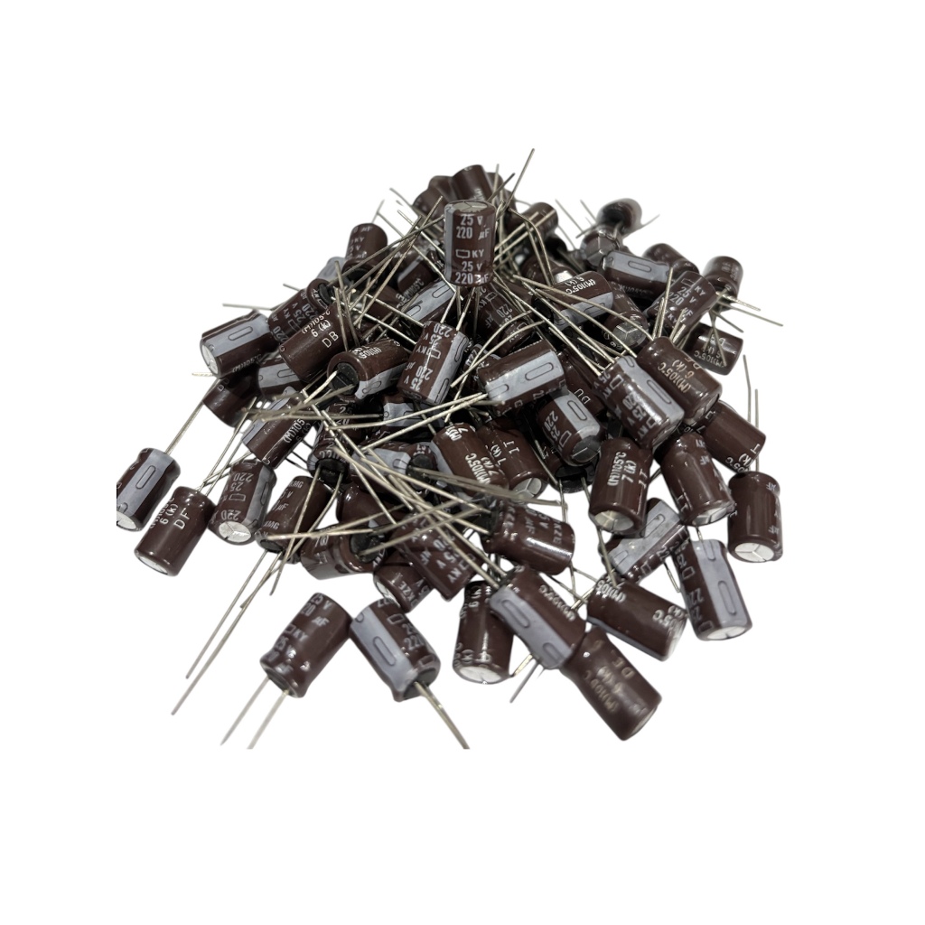 Elco 220uf 25v (100 pcs) - Kapasitor Bypass untuk Mengurangi Noise ups