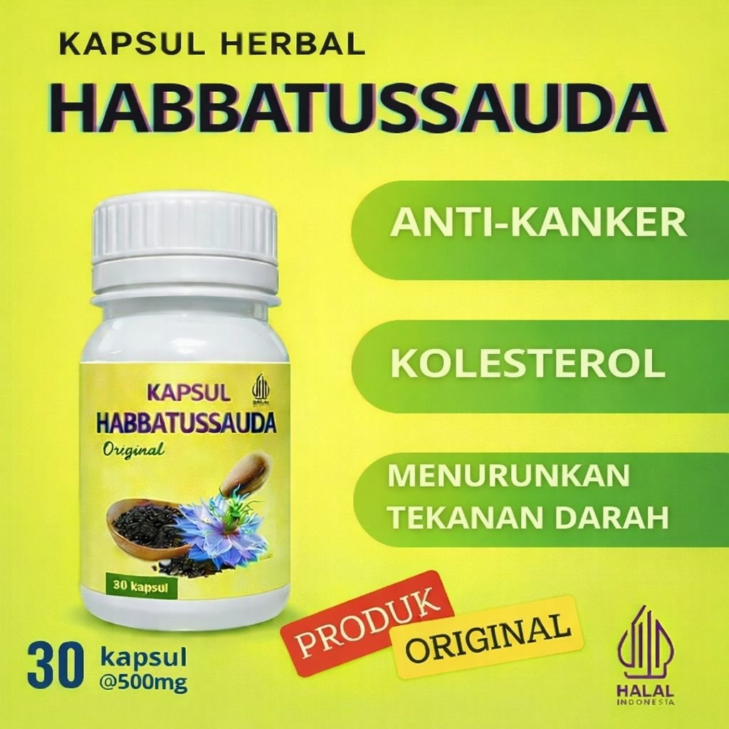 Habbatussauda Original Asli | Kapsul Habbatussauda Jintan Hitam Original — Herbal Alami + Gratis ema