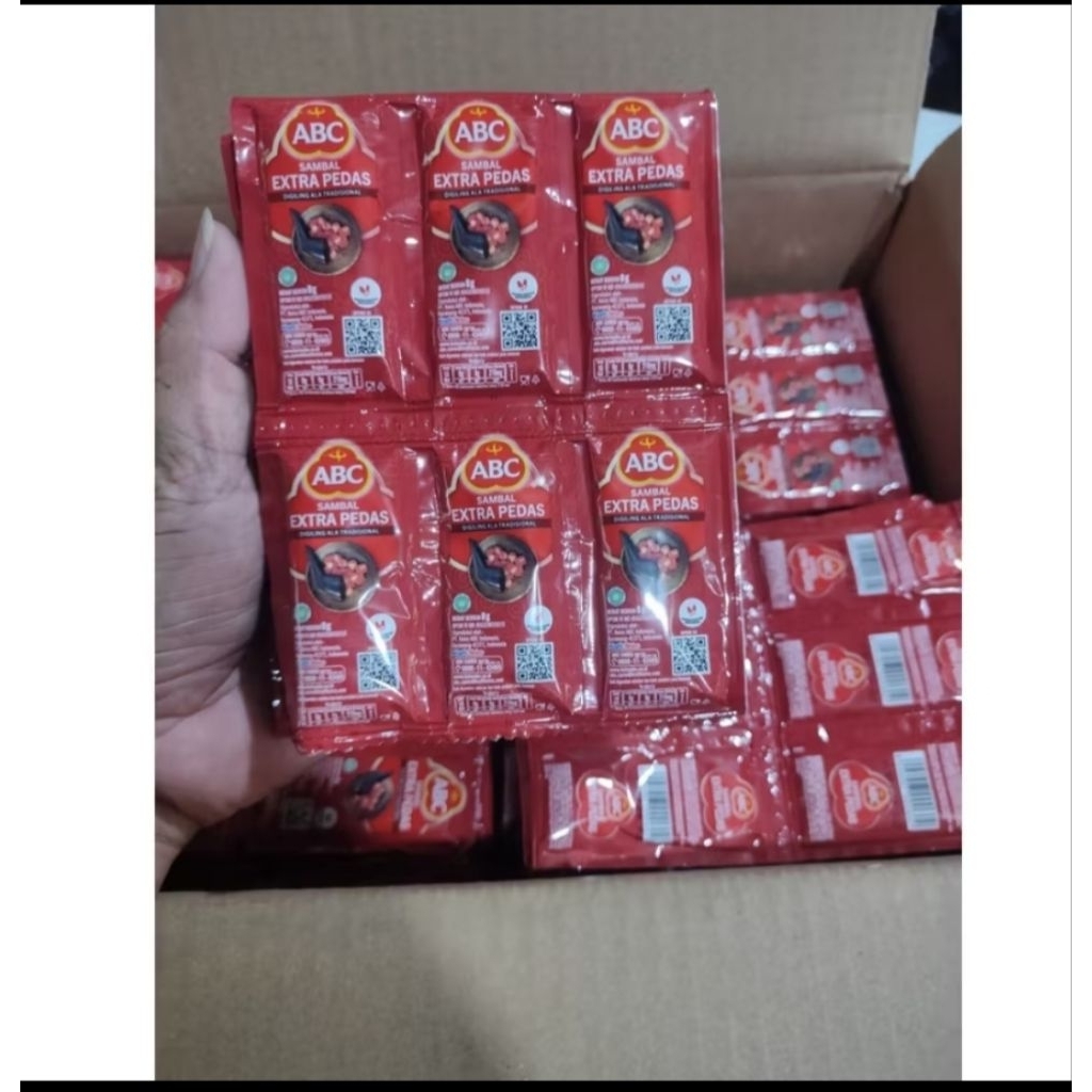 abc sambal extra pedas,saos sambel sachet,saus sambal sachet ,sambal asli ,sambal ,abc.