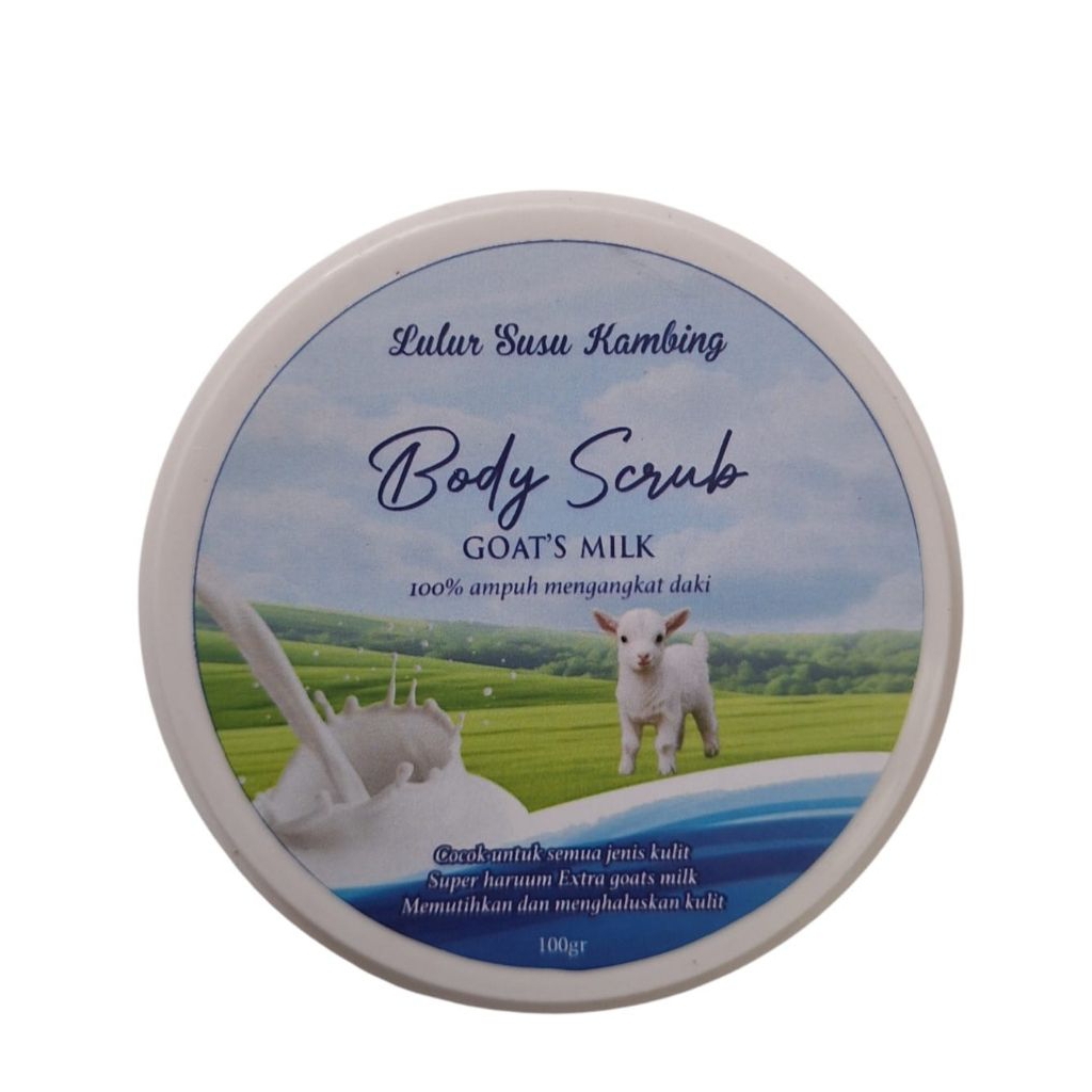 Lulur Susu Kambing 100g, Lulur pemutih badan ,Body scrub goats milk