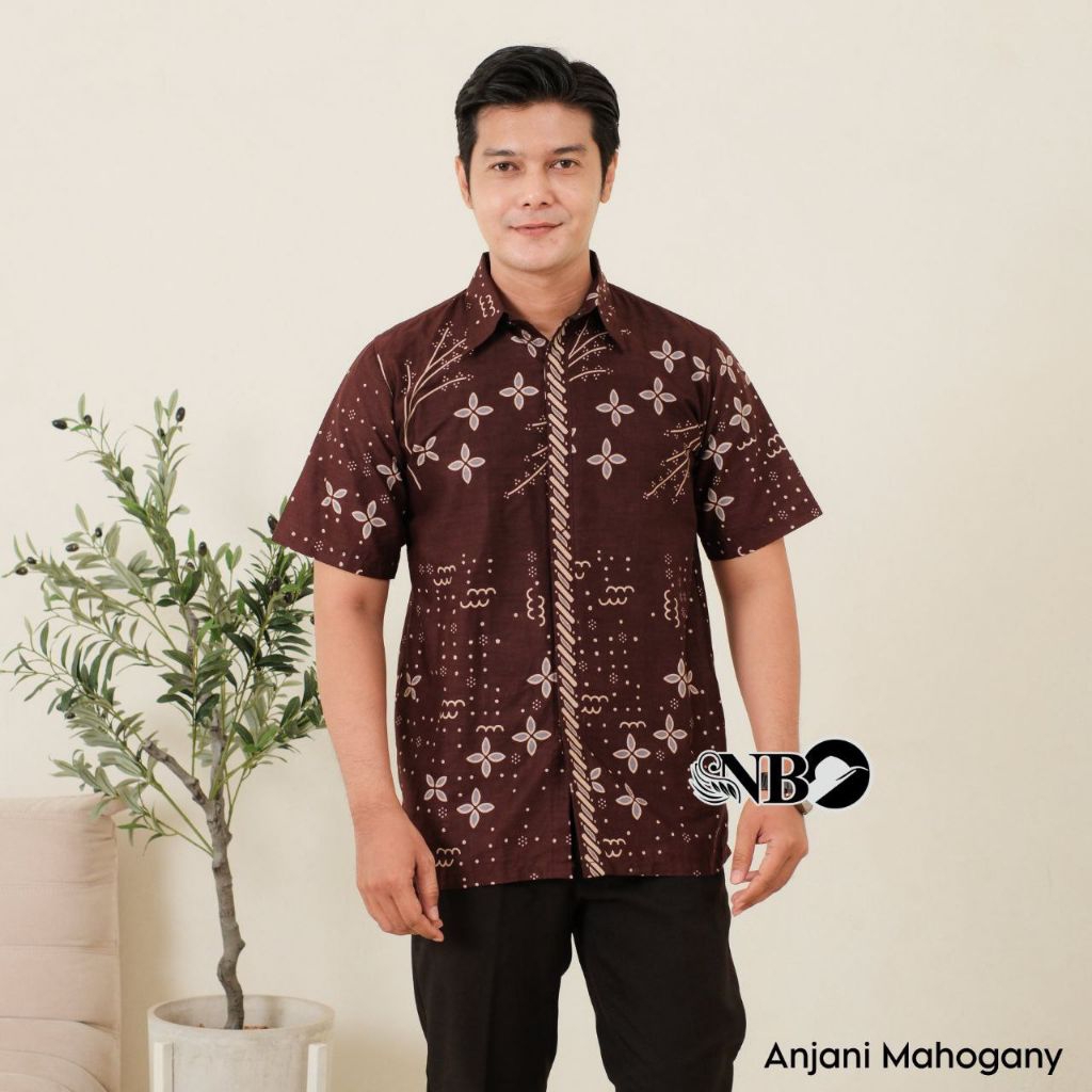 Kemeja Batik Pria MAHOGANY Katun Premium Batik Laki Laki