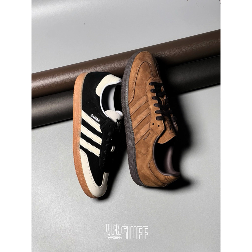 Adidas Samba OG (Core Black / Brown Aurora) - Original
