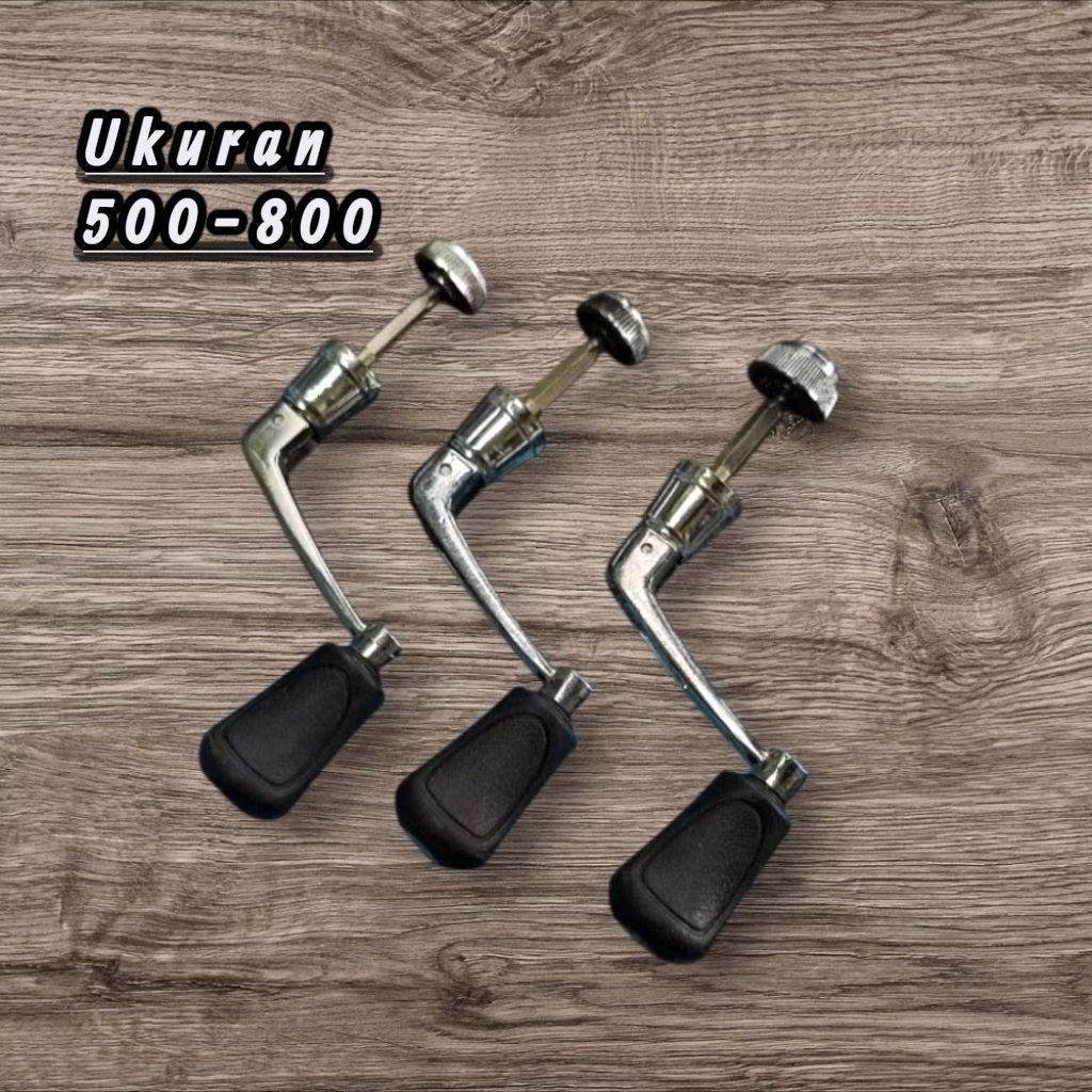 Handle Reel Pancing Alumunium CNC Metal Ukuran 500-800 Non Power Handle | Spare Part Gulungan Kereka