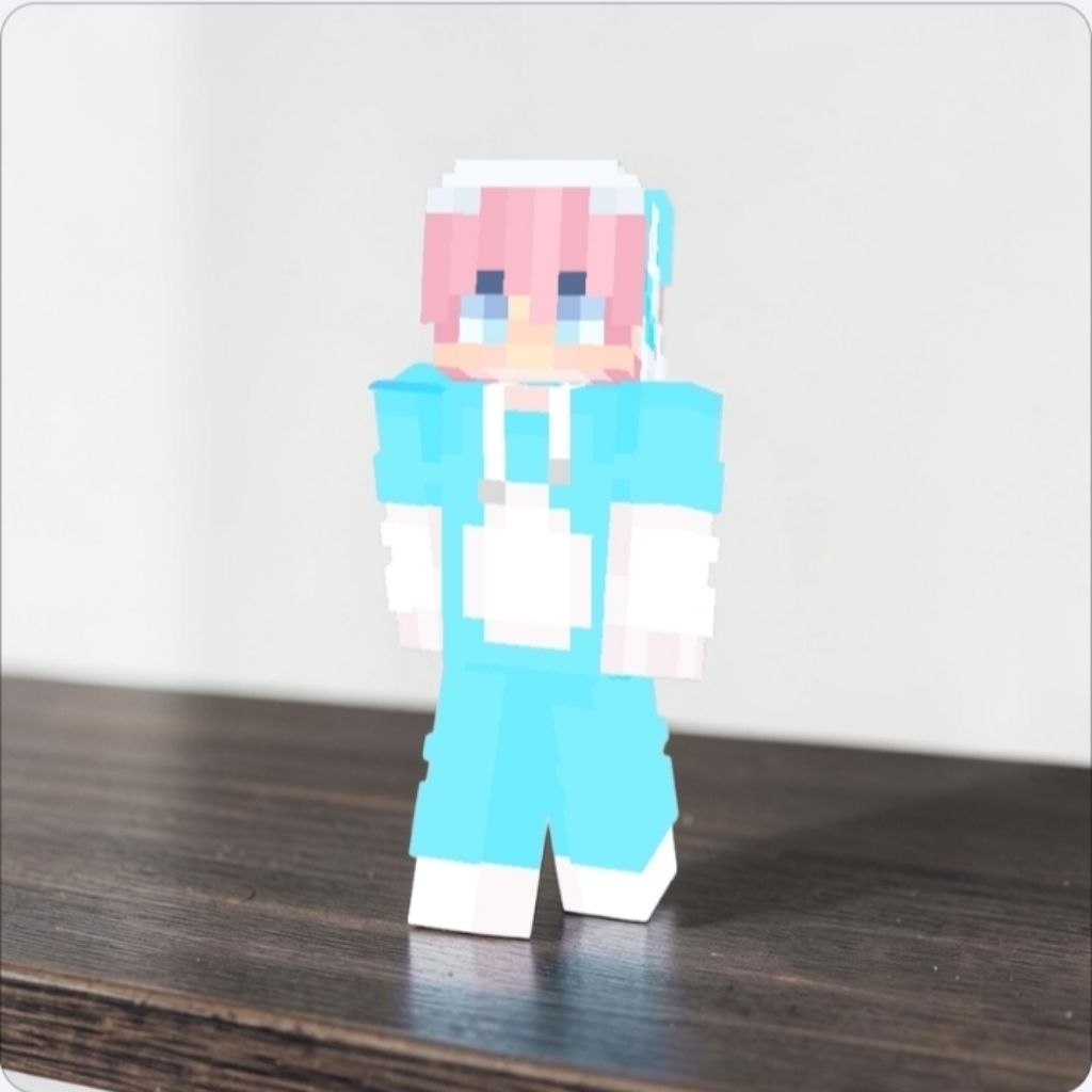 Papercraft karakter Minecraft Momon dan Atun