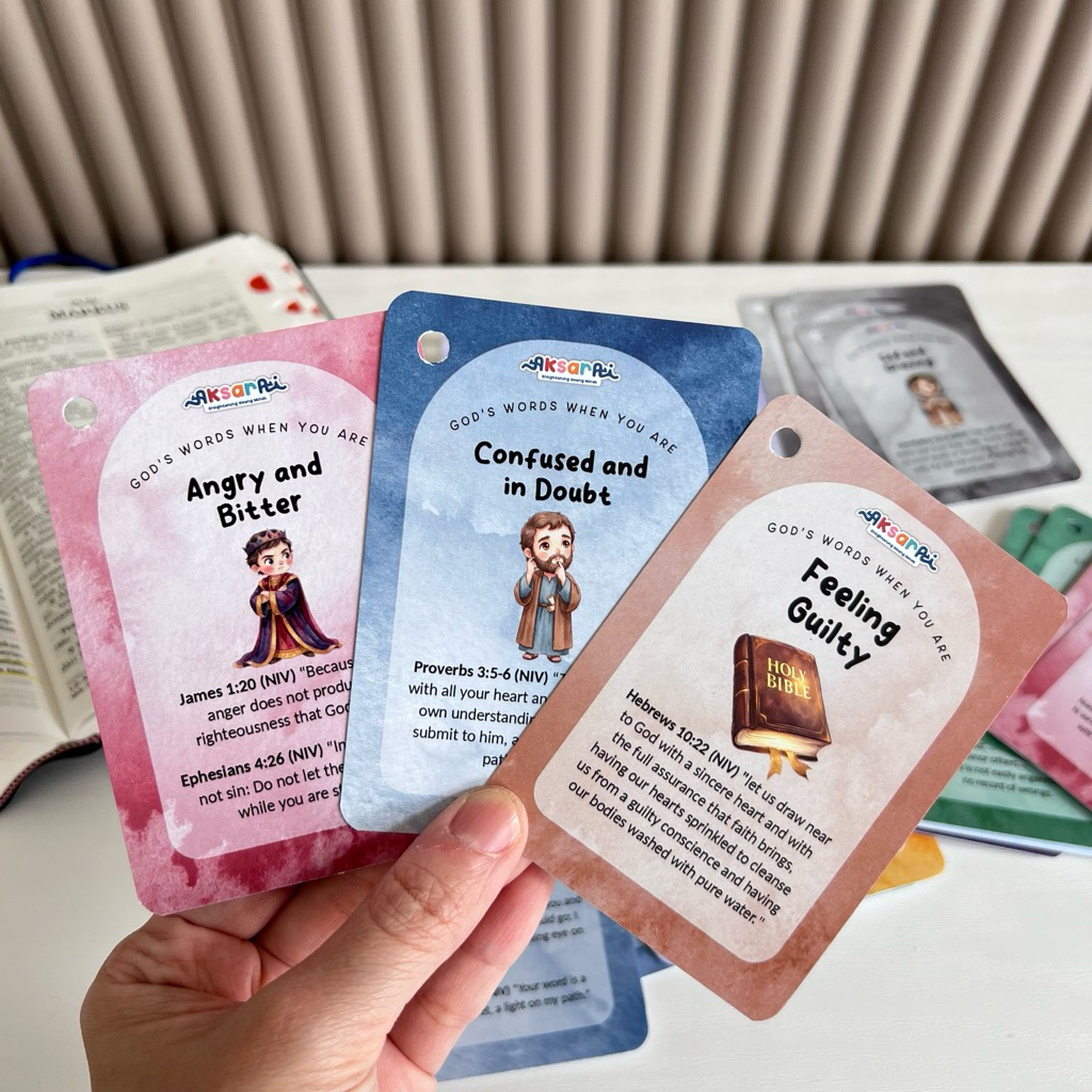 Flashcard AKSARAI Ayat Alkitab Bahasa Inggris God's Words