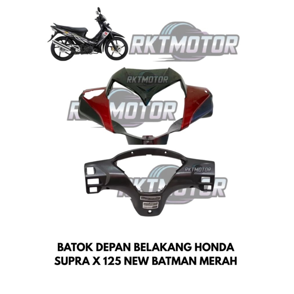 BATOK DEPAN BELAKANG SUPRA X 125 NEW BATMAN MERAH // BATOK AB SUPRA X 125 BATMAN