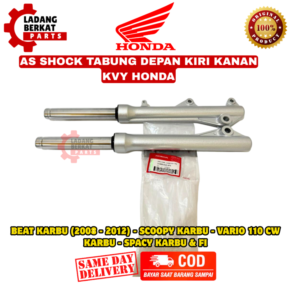 AS SHOCK DEPAN TABUNG ORIGINAL HONDA KVY | MOTOR BEAT KARBU (2008 - 2012), SCOOPY KARBU, VARIO 110 C