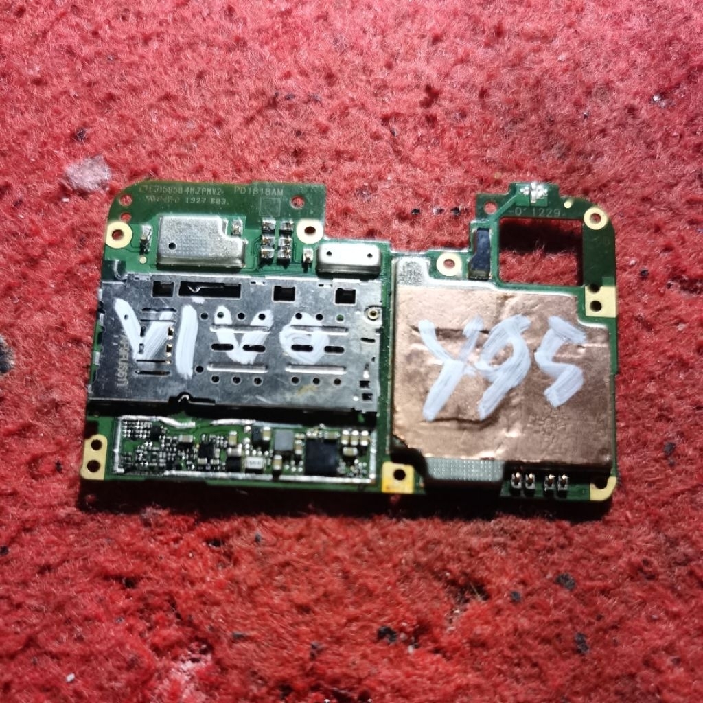 mesin vivo y95 mesin untuk bahan bukan normal. ic cpu emmc ada.