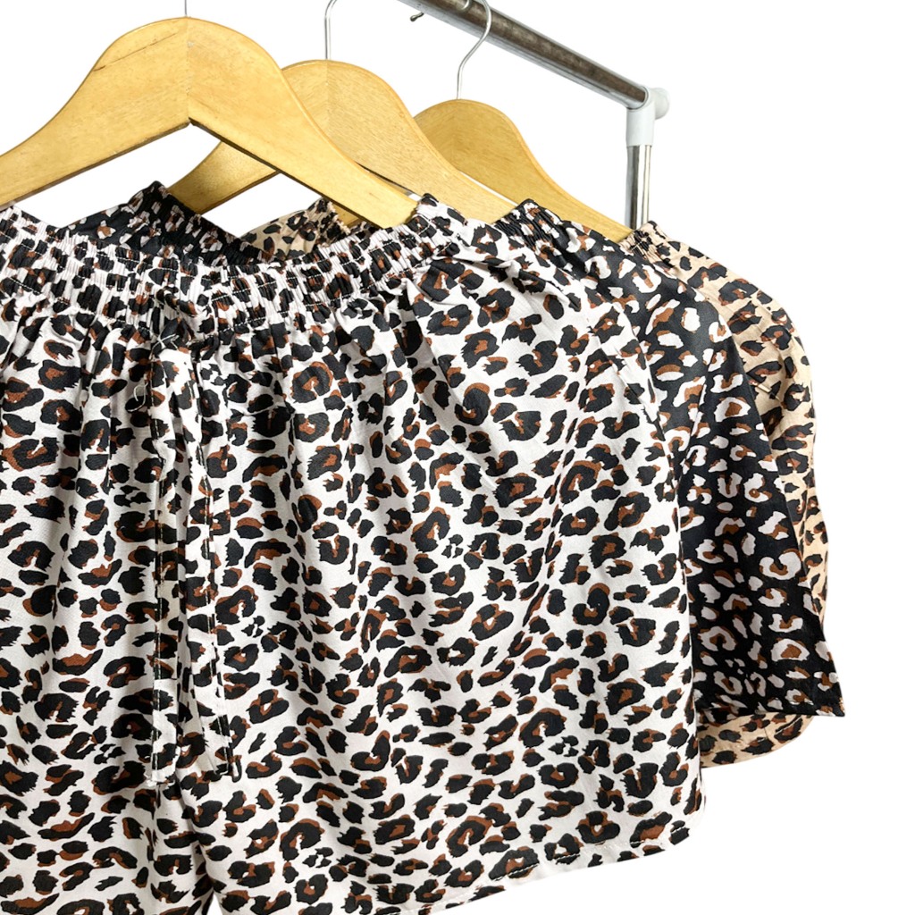 Hot Pants Wanita / Celana Pendek Santai Wanita Motif Leopard
