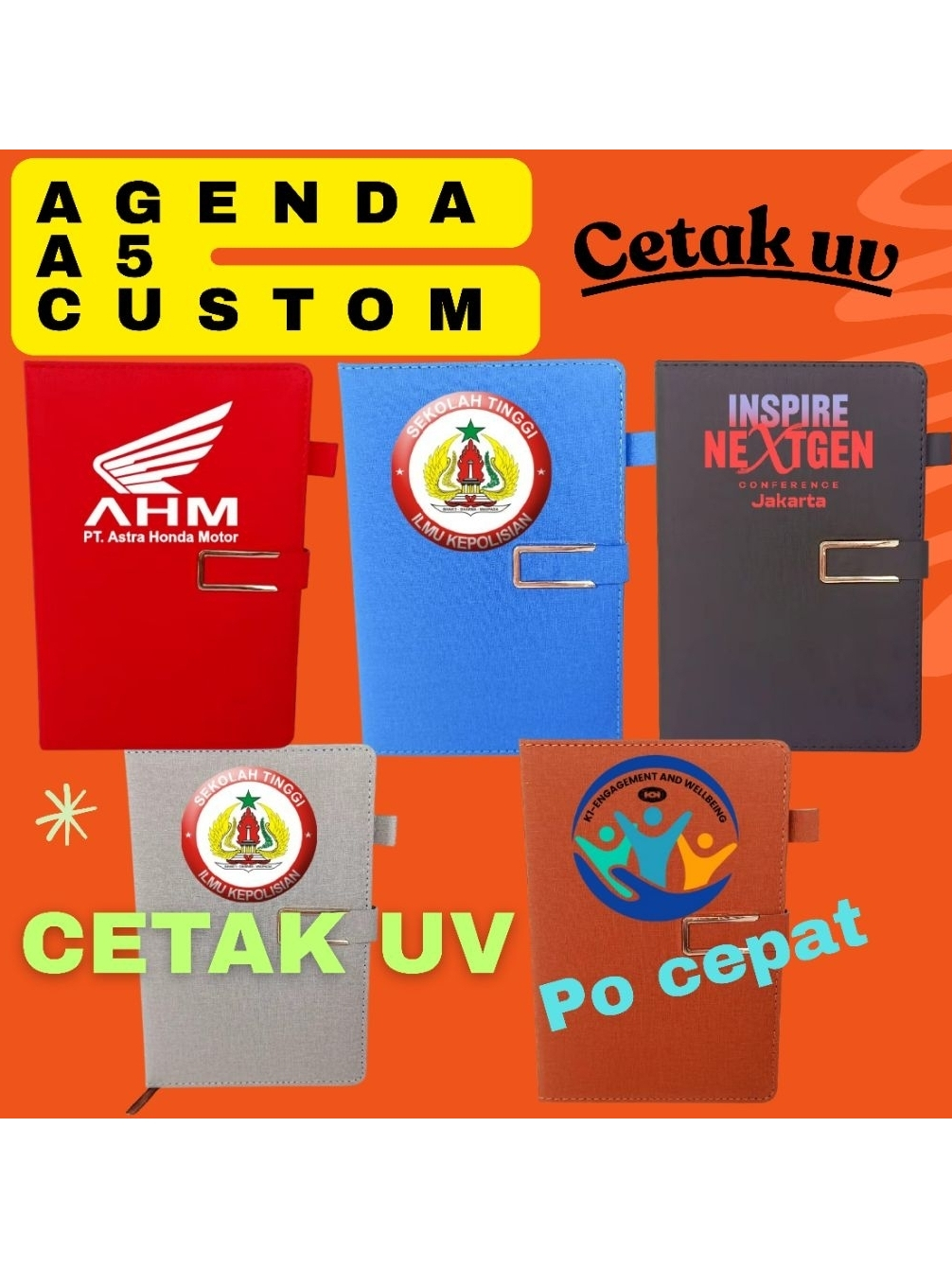 buku agenda custom/agenda custom A5/buku agenda a5 custom/agenda catatan /buku tulis custom