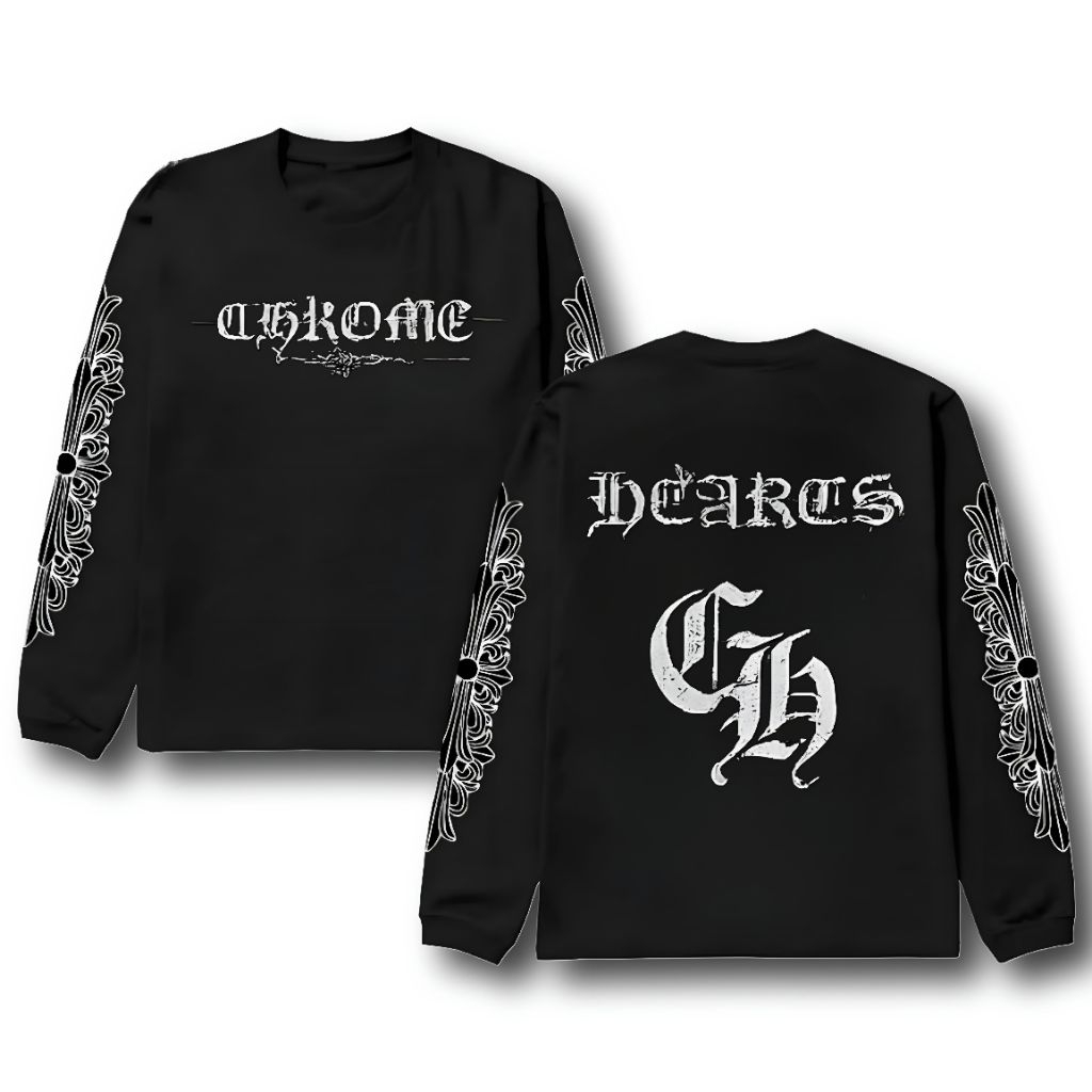 Kaos Panjang Crome Hearts Banyak Pareasinnya /Long sleeve Crome Hearts Unisex