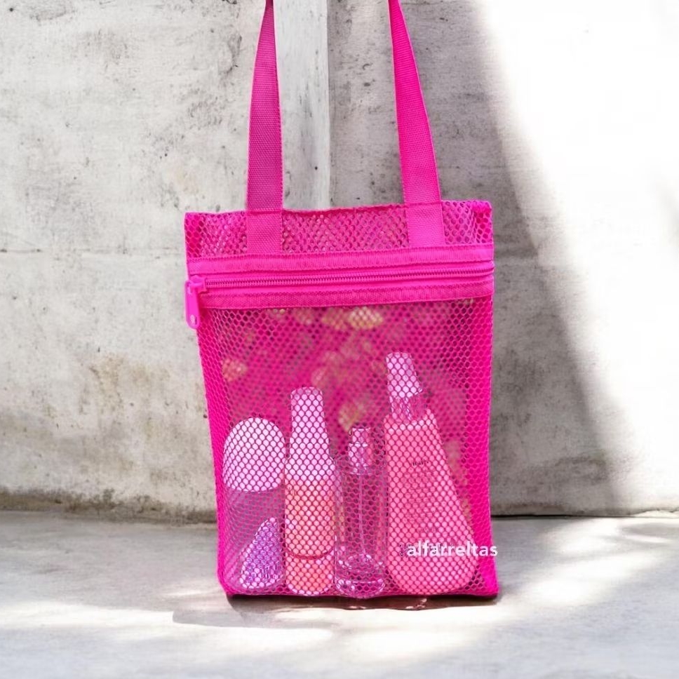Totebag mini Serbaguna Tempat Alat Mandi Bedak Bayi Sabun Tas jaring Kosmetik Organizer