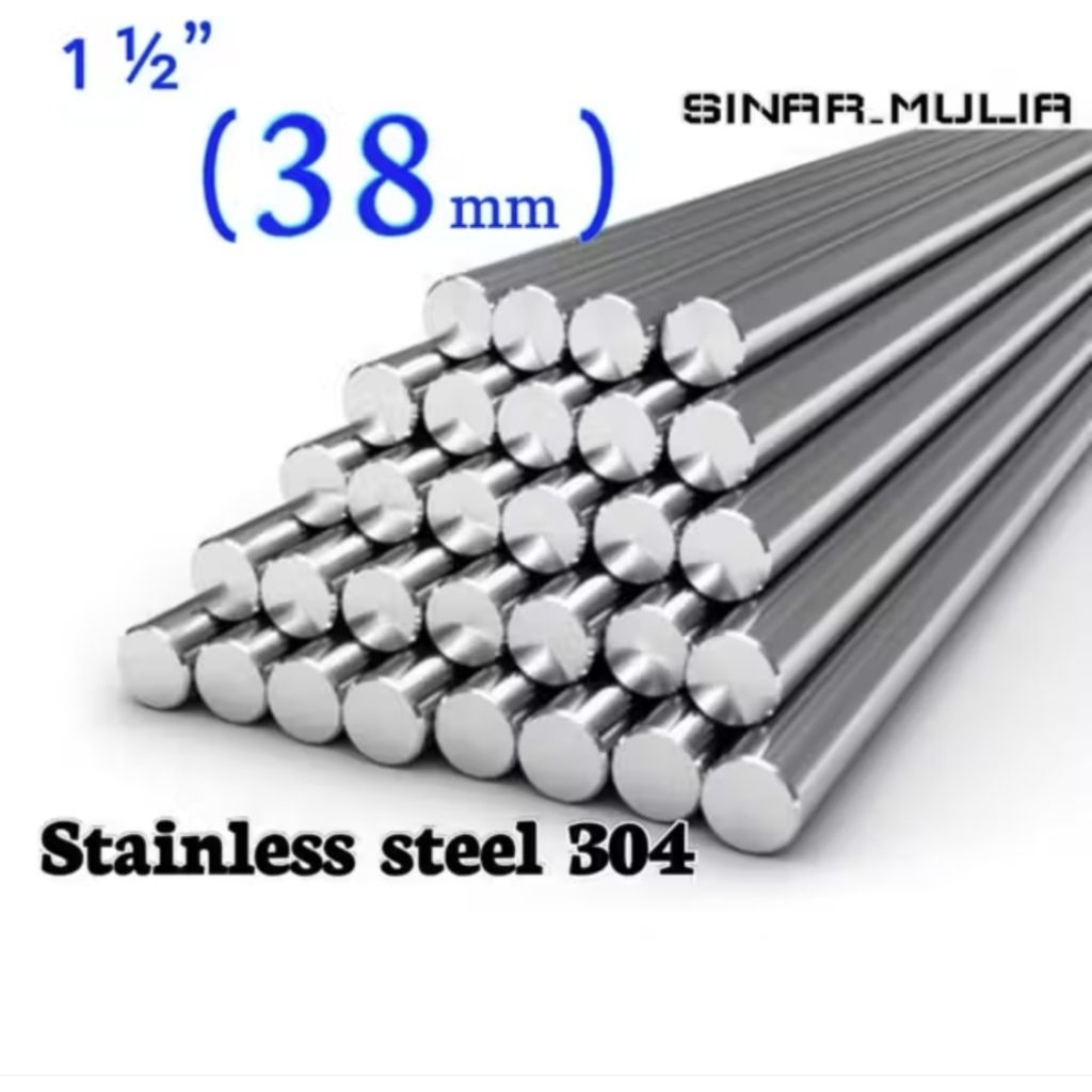 As stainless steel 304 diameter 38mm panjang 250mm