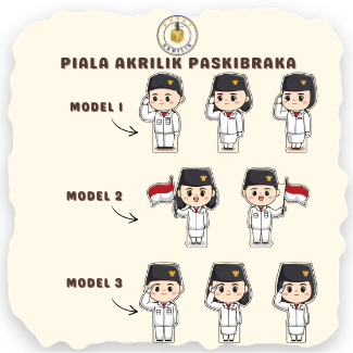 (Figur Atasan Saja) Figur Piala Akrilik Paskibraka/Piala PHBN