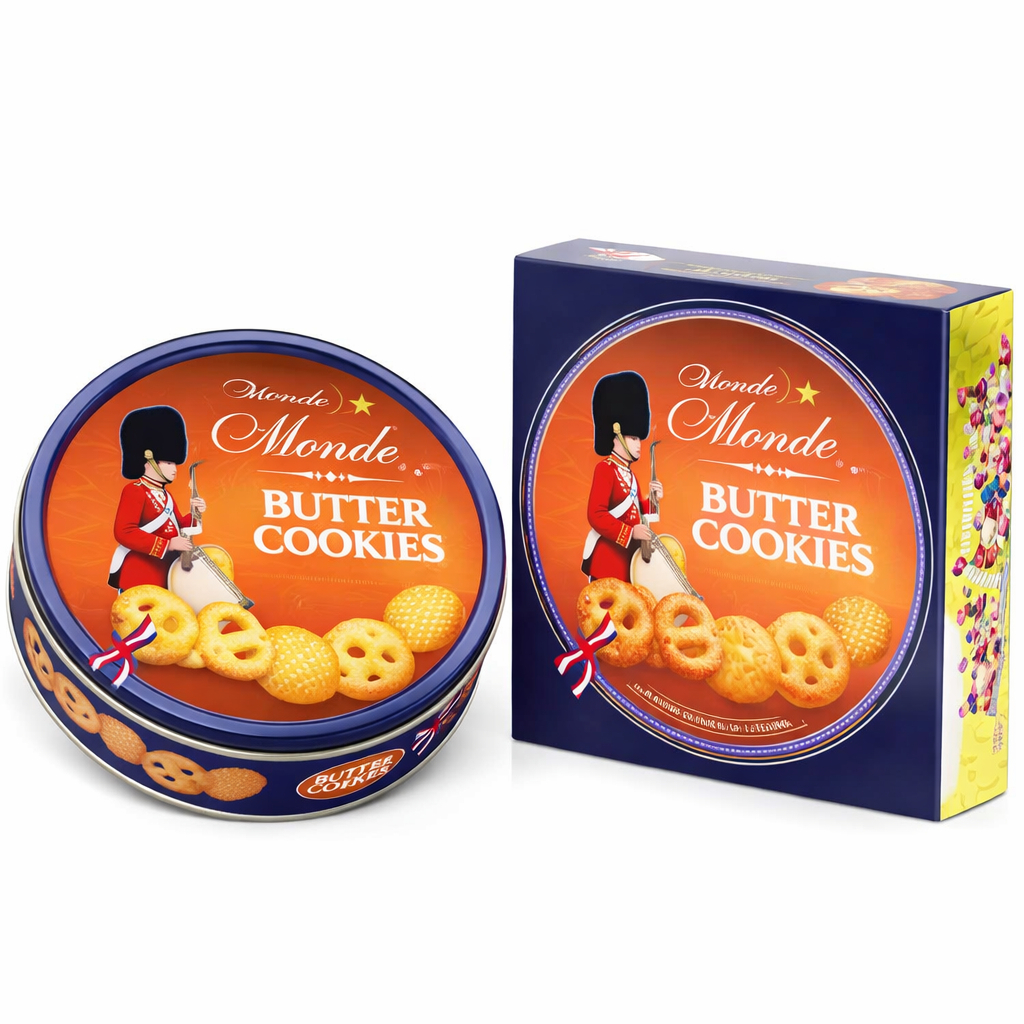 MONDE Butter Cookies Kaleng Kecil 454gr Rasa Butter Nikmat Untuk Semua Usia Kue Lebaran Hampers