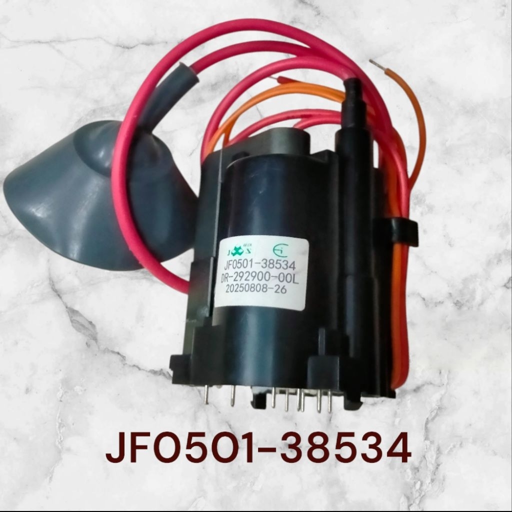 Flyback TV Jf 0501 38534 kabel merah Orange Transformator Bertegangan tinggi Untuk TV Polytron 29 in