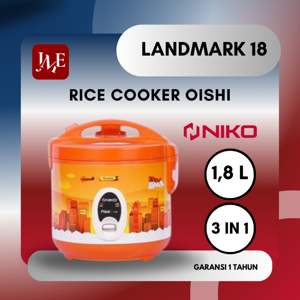 Rice Cooker 1.8 LITER NIKO Oishi Landmark