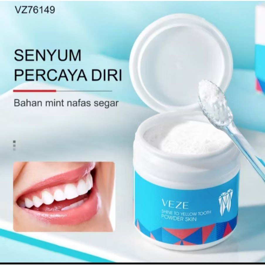 Ouzi bubuk gigi pemutih gigi penghilang noda karang gigi