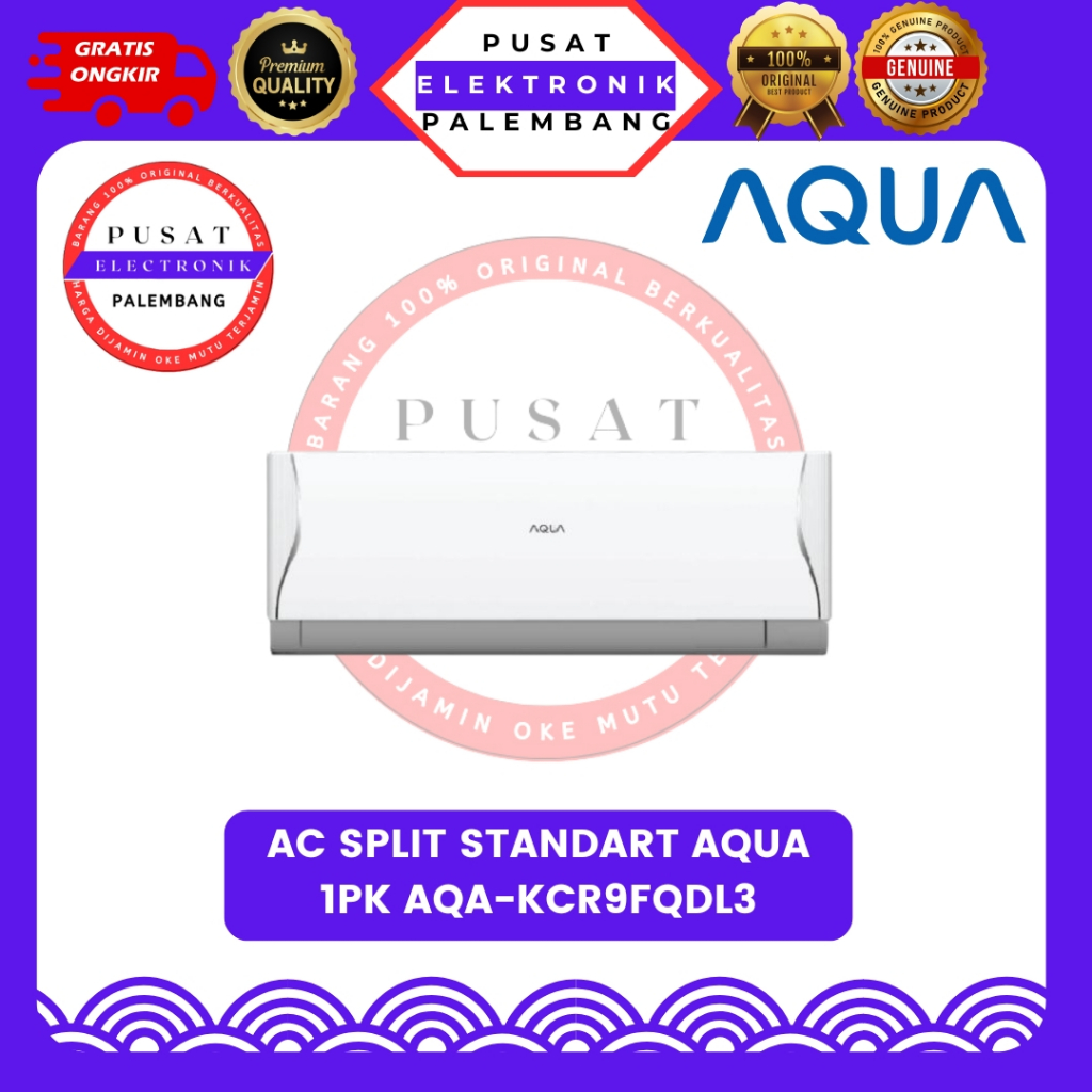 AC AQUA 1 PK AQA-kCR9FQDL3 AIR CONDITIONER 1PK AC PALEMBANG