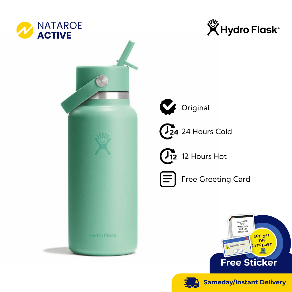 Hydro Flask Tumbler 32oz Wide Flex Straw Cap - Mermaid Green