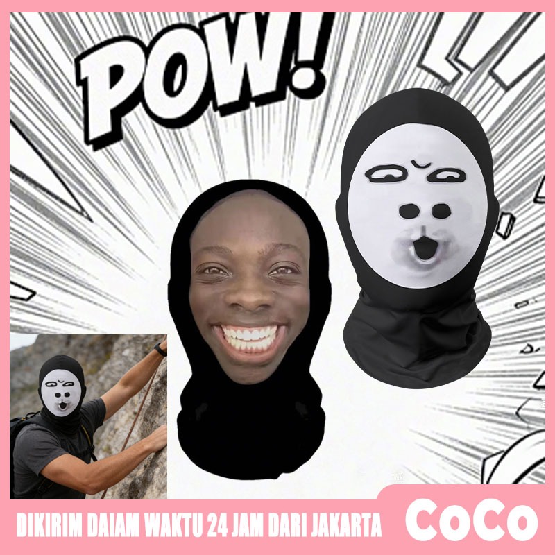 Topeng Lucu Ekspresi Wajah Lucu / Topeng Ugly Face Lucu /Masker Ekspresi Wajah Abstrak Unik Kreatif 