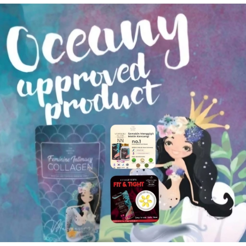 BUNDLE THE MERMAID BITES FEMININE INTIMACY COLLAGEN 1KG FREE NATURA NISA 1BOX FREE NEW VG+ 30PCS