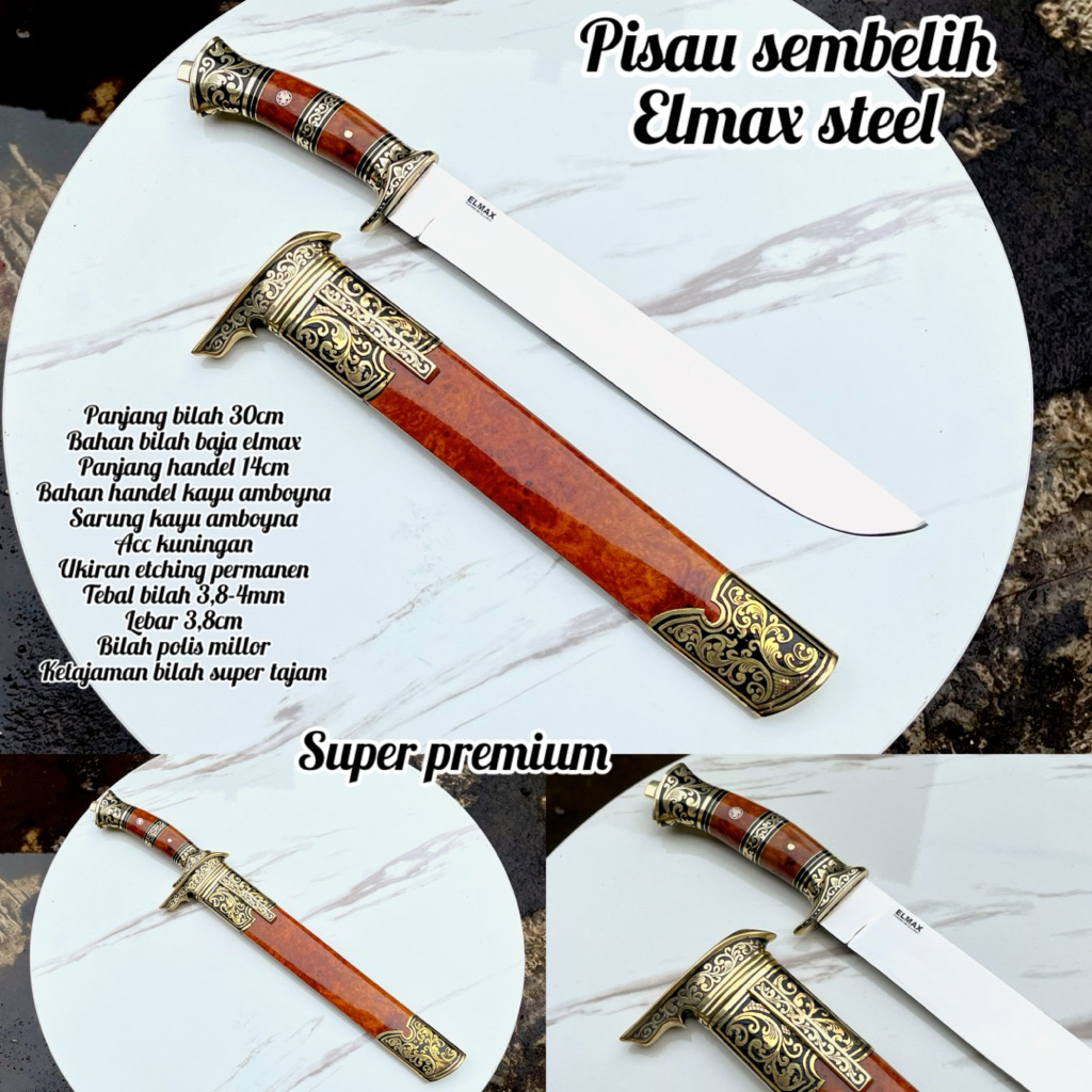 golsem pisau sembelih baja elmax super premium