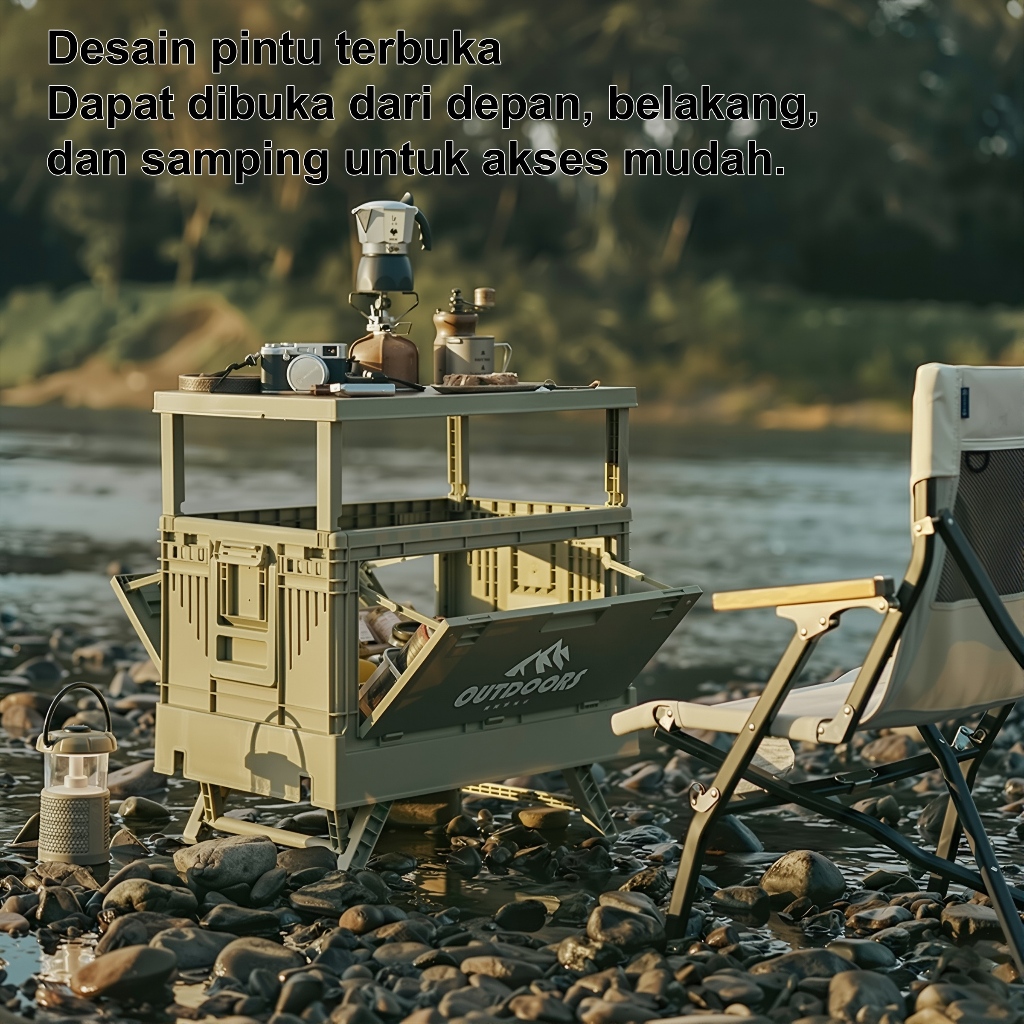 Kotak Penyimpanan Lipat Kotak Penyimpanan Multifungsi Kotak Penyimpanan Berkemah Kotak Piknik