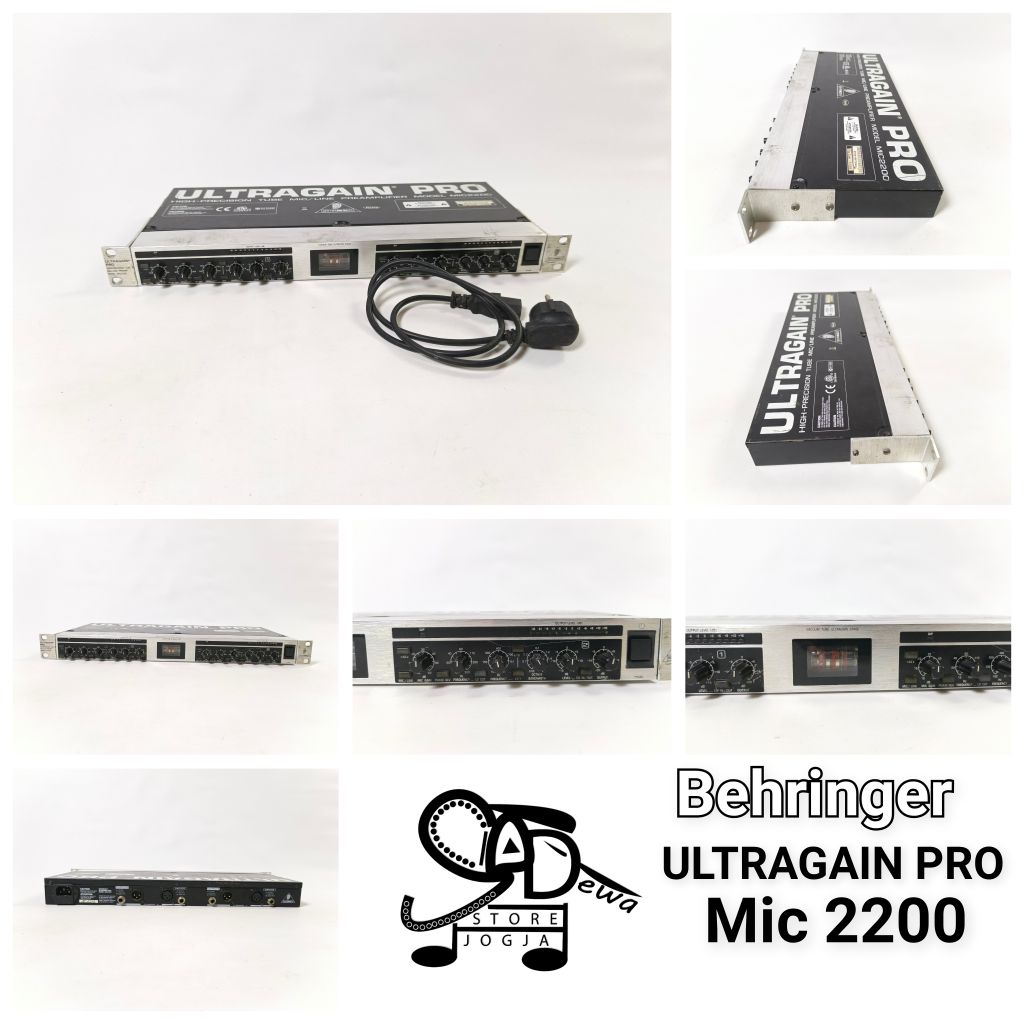 BEHRINGER ULTRAGAIN PRO MIC 2200 PREAMP MIC2200 TABUNG VACUM TUBE