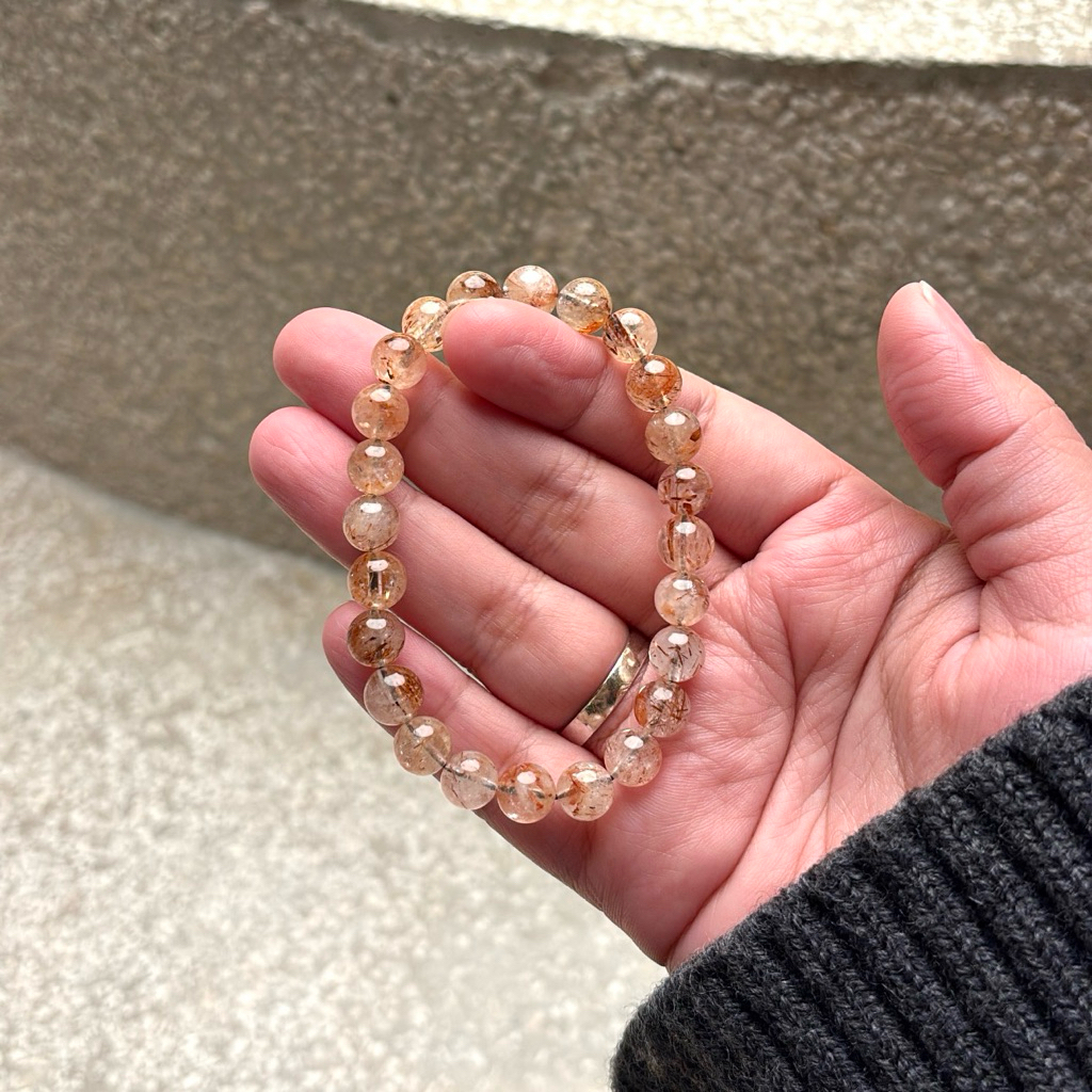 Black Gold Super7 Crystal Bracelet Gelang Batu Alam Asli