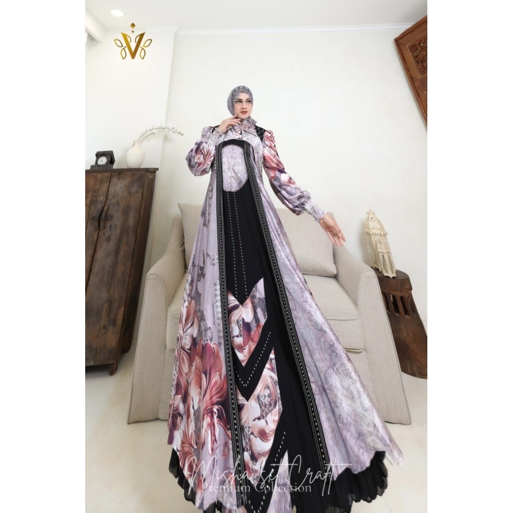 gamis misha set scraf nazira Syari Fathya Syari by trevana