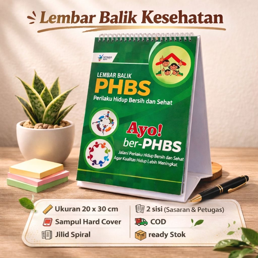Lembar Balik PHBS - Perilaku Hidup Bersih dan Sehat - PHBS Rumah Tangga