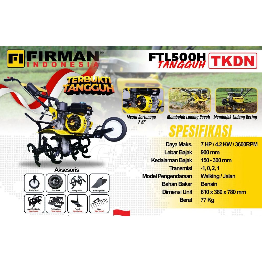 Cultivator Mini Tanah Kering