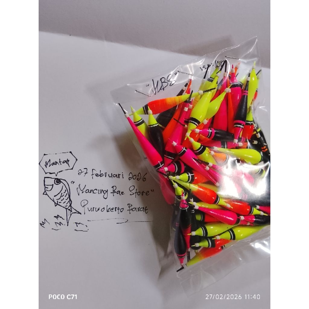 1 Bungkus pelampung pancing isi 100 pcs campur