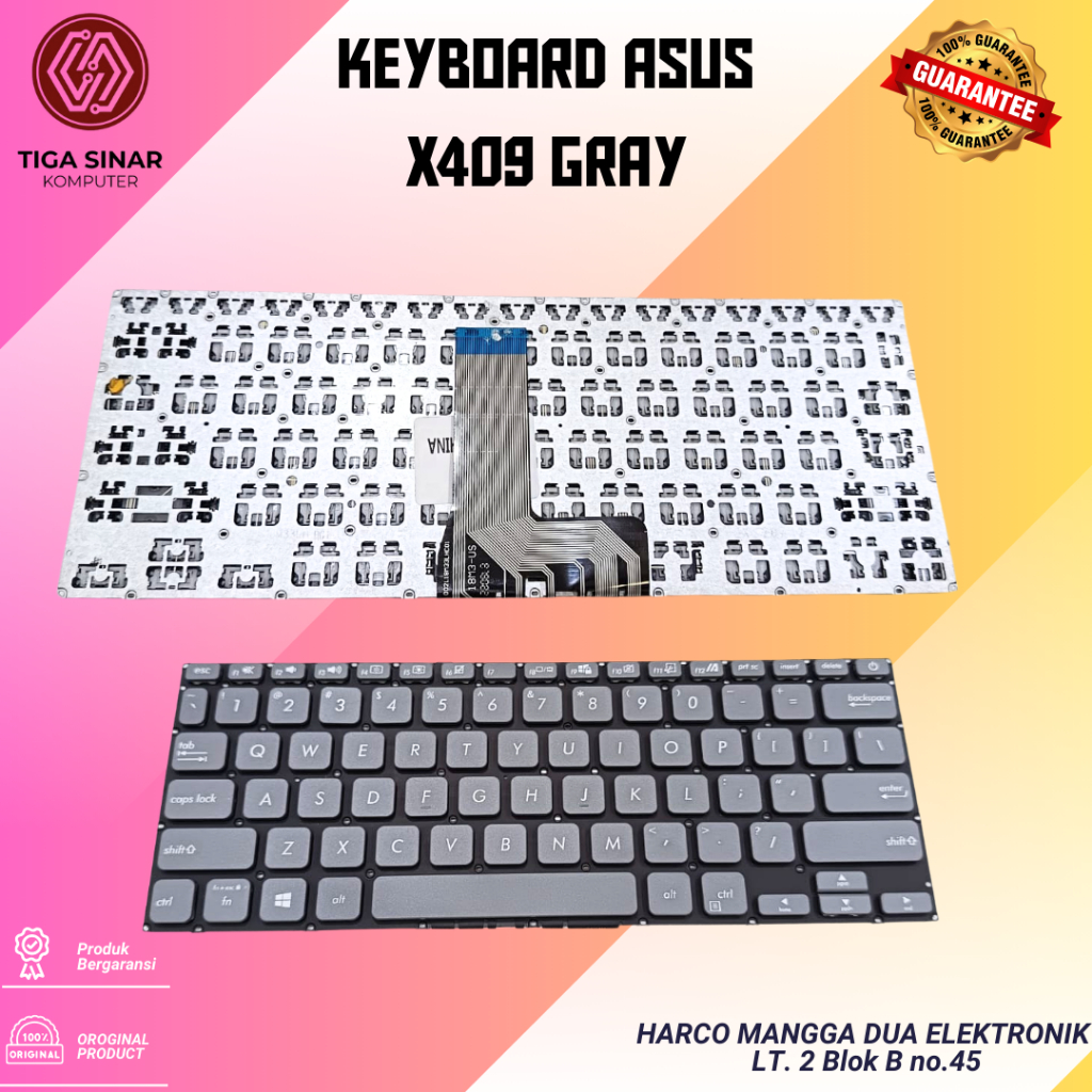 KEYBOARD Laptop Asus Vivobook X409 X409L X409JA X409UA X415 X415JA X416 GRAY