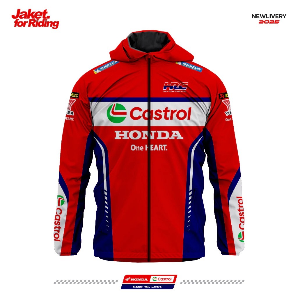 Jaket Honda Livery Moto Gp 2025 HRC Jaket Full Printing