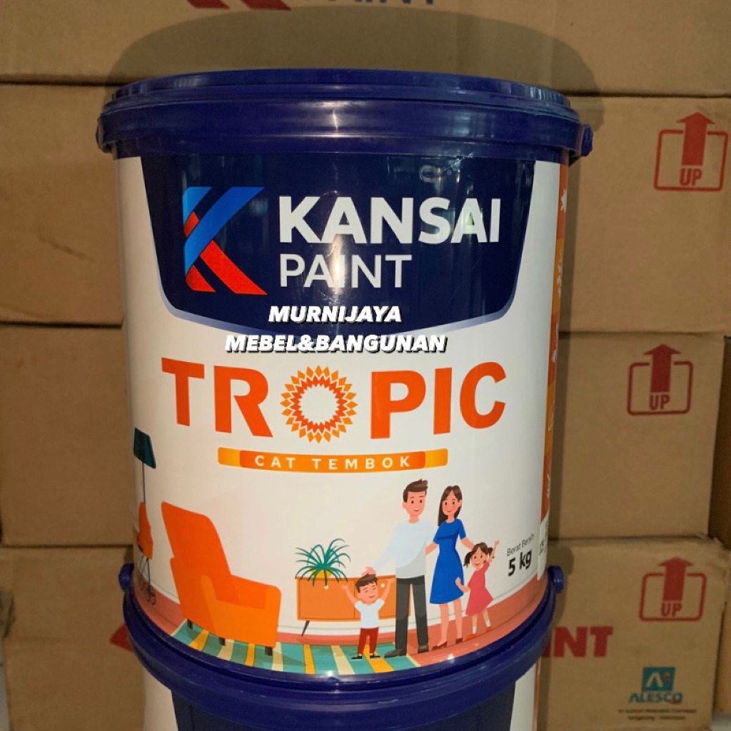 MATEX NIPPON PAINT (4,5KG) / KANSAI TROPIC CAT TEMBOK (5KG) INTERIOR TIDAK LUNTUR WARNA SOFT