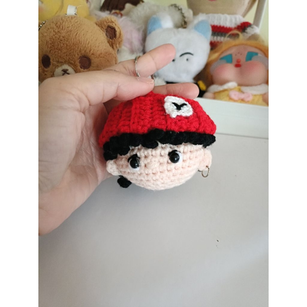 V bts / Tiny tan V bts / boneka rajut / boneka rajut bts / gantungan kunci/amigurumi